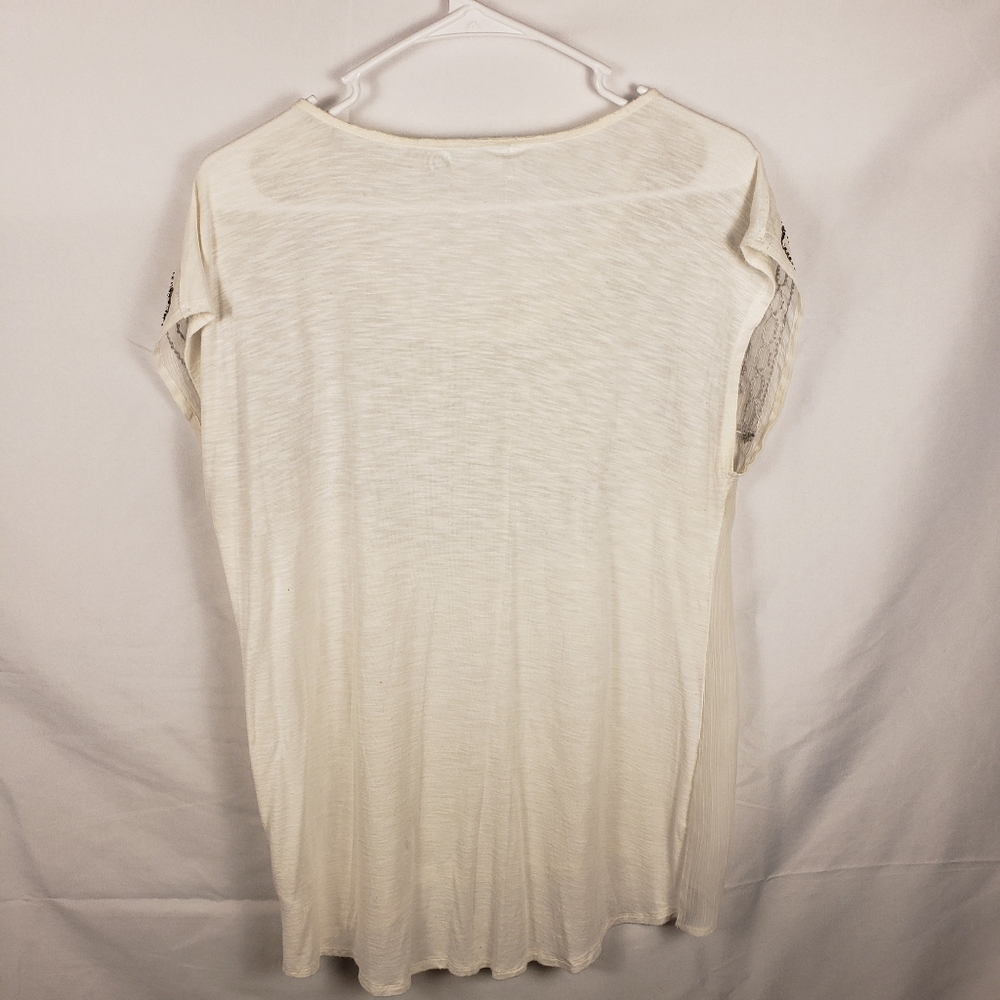 Maurcies Cream Sequin Beaded Women's Top - Picture 3 of 4